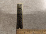Vtg J Hook Air Cleaner Tag Brass Panhead Knucklehead Flathead UL Linkert