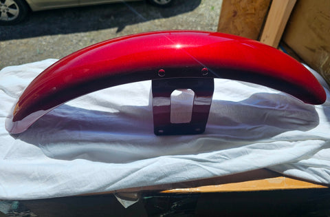 OEM NOS Harley Davidson Lava Red Sunglo Front Fender Sportster XL Dyna 2004 fACT