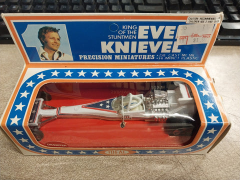 Vtg 1976 Ideal Evel Knievel Precision Miniatures Dragster NOS Un Punched