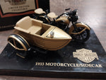 1933 Motorcycle Side/Car Bank Ultra Classic Marble Granite Base Harley