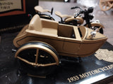 1933 Motorcycle Side/Car Bank Ultra Classic Marble Granite Base Harley