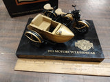 1933 Motorcycle Side/Car Bank Ultra Classic Marble Granite Base Harley