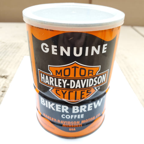 Vtg Genuine Harley Davidson Motor Cycle Biker Brew Coffee Can 13 Oz Empty Man Ca