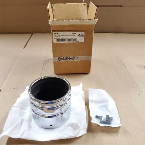 New Screamin' Eagle NOS OEM Harley 2007-2016 Touring 4 " Muffler End Caps Piston