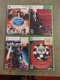 Xbox 360 Video Games Poker Sims Effect American Idol Encore Hitman 2008 Lot
