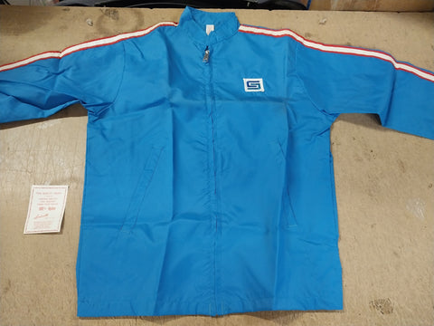Vintage 1960s Racing Striped Windbreaker Jacket Small Sportwear Jacket Nylon