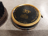 Vtg Travel Size Shoe Shine Kit Leather Case Cavalier Polish Brush Kiwi Polish