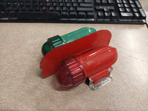 Vintage Delta Boat Bow Light Set Pair of Red/Green Navigation