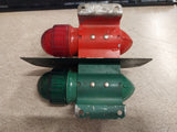 Vintage Delta Boat Bow Light Set Pair of Red/Green Navigation