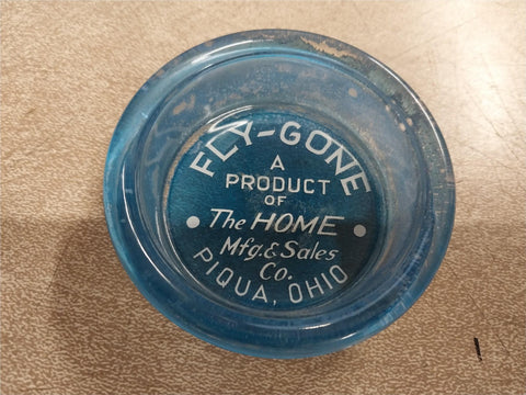 Vtg Fly Gone Blue Dish Bug Catcher The Home Mfg & Sales Co. Ohio