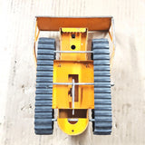 Vtg 1950s Pressed Steel Tonka Bulldozer No 100 Orange 9" Heavy Equipment tin toy