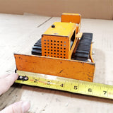 Vtg 1950s Pressed Steel Tonka Bulldozer No 100 Orange 9" Heavy Equipment tin toy