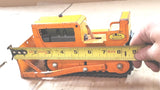 Vtg 1950s Pressed Steel Tonka Bulldozer No 100 Orange 9" Heavy Equipment tin toy