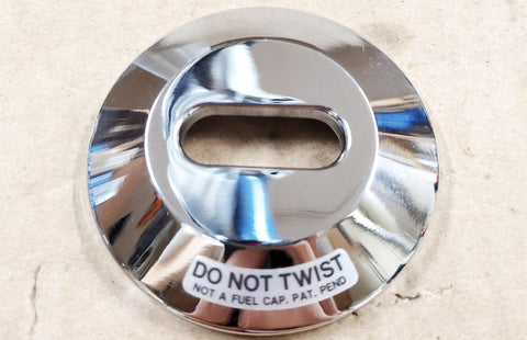 NOS OEM 1991-'98 HARLEY DYNA CHROME BILLET Gas Fuel Petro Cap Cover Kit 61453-94