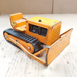 Vtg 1950s Pressed Steel Tonka Bulldozer No 100 Orange 9" Heavy Equipment tin toy