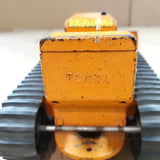 Vtg 1950s Pressed Steel Tonka Bulldozer No 100 Orange 9" Heavy Equipment tin toy