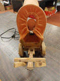 Vintage Mid-Century Conestoga Orange Covered Wagon Lamp Western Light Working