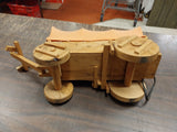 Vintage Mid-Century Conestoga Orange Covered Wagon Lamp Western Light Working