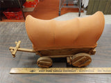 Vintage Mid-Century Conestoga Orange Covered Wagon Lamp Western Light Working