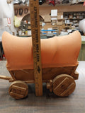 Vintage Mid-Century Conestoga Orange Covered Wagon Lamp Western Light Working