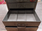 Vintage Metal Hardware Union Chests Utility Cabinet Model No. 410 4 Drawer