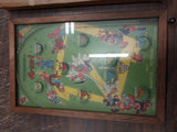 Vintage Antique 1933 Poosh-M-Up Glass Wood Baseball Pin Ball Tabletop 4 in1
