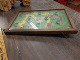 Vintage Antique 1933 Poosh-M-Up Glass Wood Baseball Pin Ball Tabletop 4 in1
