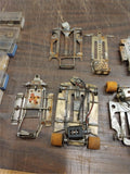 Vtg Massive 1/24 Slot Car 100's Parts Chassis Motors Tires Gears Restoration