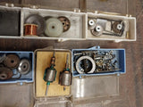 Vtg Massive 1/24 Slot Car 100's Parts Chassis Motors Tires Gears Restoration