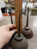 4 Vintage Oil Oilers Can Lot 1 10" Eagle Flexible Pump 7" 1 Pittsburgh 2 Unbrand