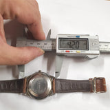 Vtg 1979 Timex Automatic Day/Date Mechanical Wrist Watch Leather Strap Working!
