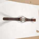 Vtg 1979 Timex Automatic Day/Date Mechanical Wrist Watch Leather Strap Working!