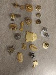 Vtg 20 Pc Hat Lapel Pin Jewelry Lot Wyoming Masonic PGA Tour College USA Flag!