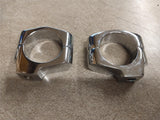 Chrome Pair Turn Signal Mounts 41mm Fork Tube Indian Gilroy Harley Chopper