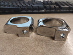 Chrome Pair Turn Signal Mounts 41mm Fork Tube Indian Gilroy Harley Chopper