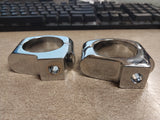 Chrome Pair Turn Signal Mounts 41mm Fork Tube Indian Gilroy Harley Chopper