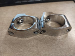 Chrome Pair Turn Signal Mounts 41mm Fork Tube Indian Gilroy Harley Chopper