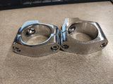 Chrome Pair Turn Signal Mounts 41mm Fork Tube Indian Gilroy Harley Chopper
