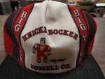 Vtg Clothing Big Nick Knickerboxer Russel CO Red Black & White Mesh Snapback Hat