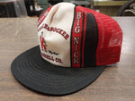 Vtg Clothing Big Nick Knickerboxer Russel CO Red Black & White Mesh Snapback Hat