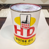 VTG Penn Drake Oil Can Steel 1960s Qt Full Collect Petroliana Grafix Gas Tin Can