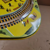 Marx Mechanical Toy train Set Layout Base Tin Litho Orig Box 1950's Mint Wind Up