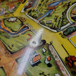 Marx Mechanical Toy train Set Layout Base Tin Litho Orig Box 1950's Mint Wind Up