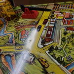 Marx Mechanical Toy train Set Layout Base Tin Litho Orig Box 1950's Mint Wind Up
