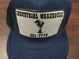 Vtg Industrial Warehouse Cap Hat 681-7770 Dark Blue Nissin OS Snapback