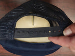 Vtg Industrial Warehouse Cap Hat 681-7770 Dark Blue Nissin OS Snapback