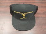 Vtg Black Gold Industrial Warehouse 681-7770 Nissin OS Snapback Hat Cap