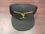 Vtg Black Gold Industrial Warehouse 681-7770 Nissin OS Snapback Hat Cap