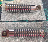 NOS Chrome Oring Footpegs Harley Logo Shovelhead Ironhead Softail Old Skool FX