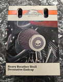 Screamin Eagle Harley Skull Heavy Breather Air Cleaner End cap Medallion Touring